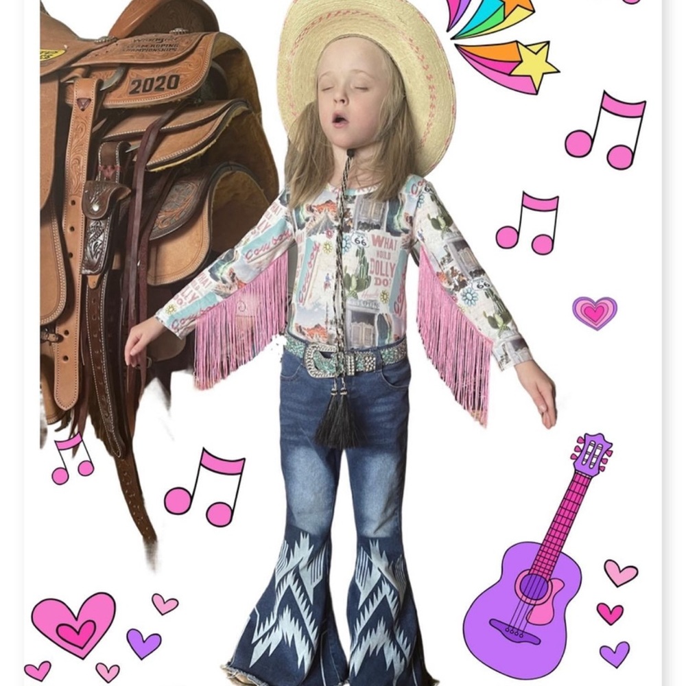 Cowgirl Fringe Leo, What would Dolly do Leotard